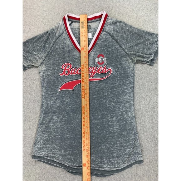 Ohio State Buckeyes Scarlet & Gray Game Day Tee Shirt (Women's Large) Gray‎ - Picture 7 of 10